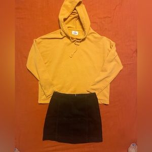 Cute Pair Skirt + Cotton Hoodie